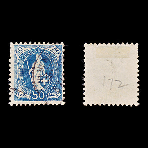 9506: Switzerland SG149A 40c Blackish turquoise grey &  Dark turquoise grey 1891 Sc#84c Mi61XC Used C£36