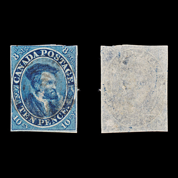 9511: Canada SG15 10d Bright blue 1857 Sc#7 Mi5y Used C£2000