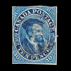 9511: Canada SG15 10d Bright blue 1857 Sc#7 Mi5y Used C£2000, view 2