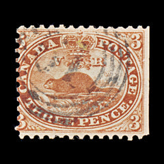 9514: Canada SG26 Small Tear 1859 Sc#12 Mi8 Used C£650, view 2