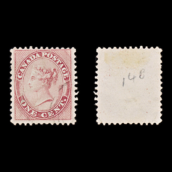 9515: Canada SG30 2x 1c Deep Rose 1859 Sc#14b Used C£80