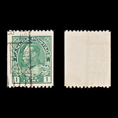 9527: Canada SG217 1c Blue green 1915 Sc#131ii Used C£18, view 1