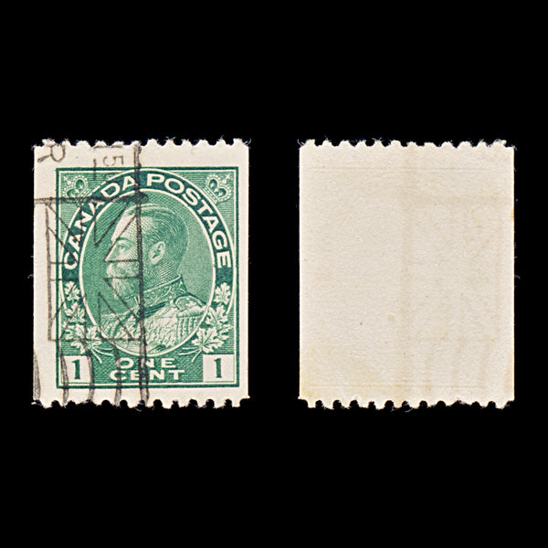 9527: Canada SG217 1c Blue green 1915 Sc#131ii Used C£18