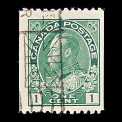 9527: Canada SG217 1c Blue green 1915 Sc#131ii Used C£18, view 2