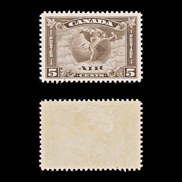 9537: Canada SG310 5c Deep brown 1930 Sc#C2 Mi157 Mint MH C£26