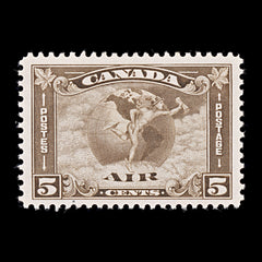 9537: Canada SG310 5c Deep brown 1930 Sc#C2 Mi157 Mint MH C£26, view 2