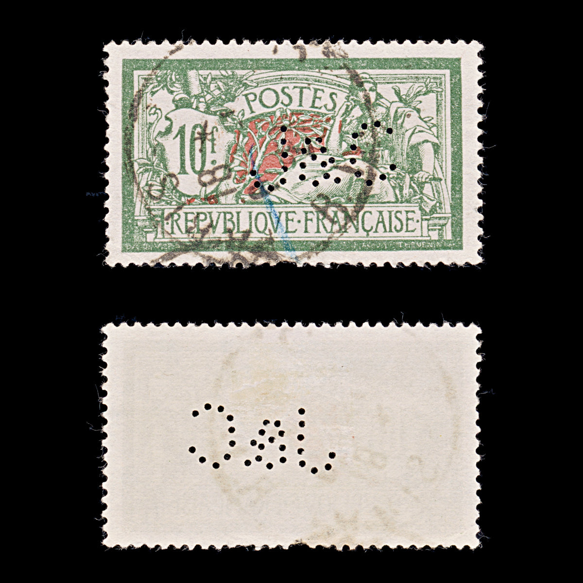 9541: France SG431 10F Green &  Red 1926 Sc#131 Mi182 Used C£19