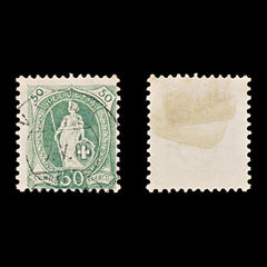 9547: Switzerland SG151B 50c Black green &  Dark green 1899 Mi69Ca Used C£47, view 1