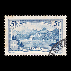 9553: Switzerland SG336 5F Blue 1930 Sc#206 Mi227 Used C£15, view 2