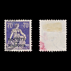9556: Switzerland SGLN22 70c Buff &  Violet 1925 Sc#2O24 Mi21x Used C£48, view 1