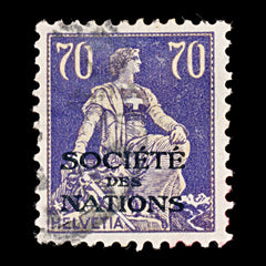 9556: Switzerland SGLN22 70c Buff &  Violet 1925 Sc#2O24 Mi21x Used C£48, view 2
