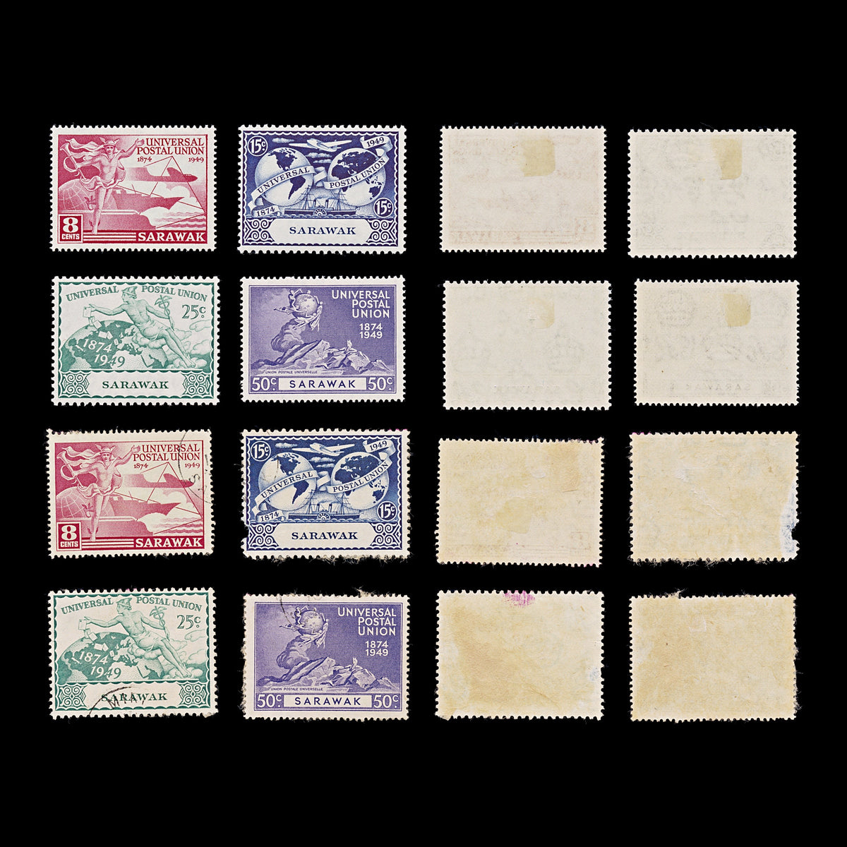 9561: Sarawak SG167-170 Mint & Used Set of 8 1949 Sc#176-179 Mi167-170 C£19