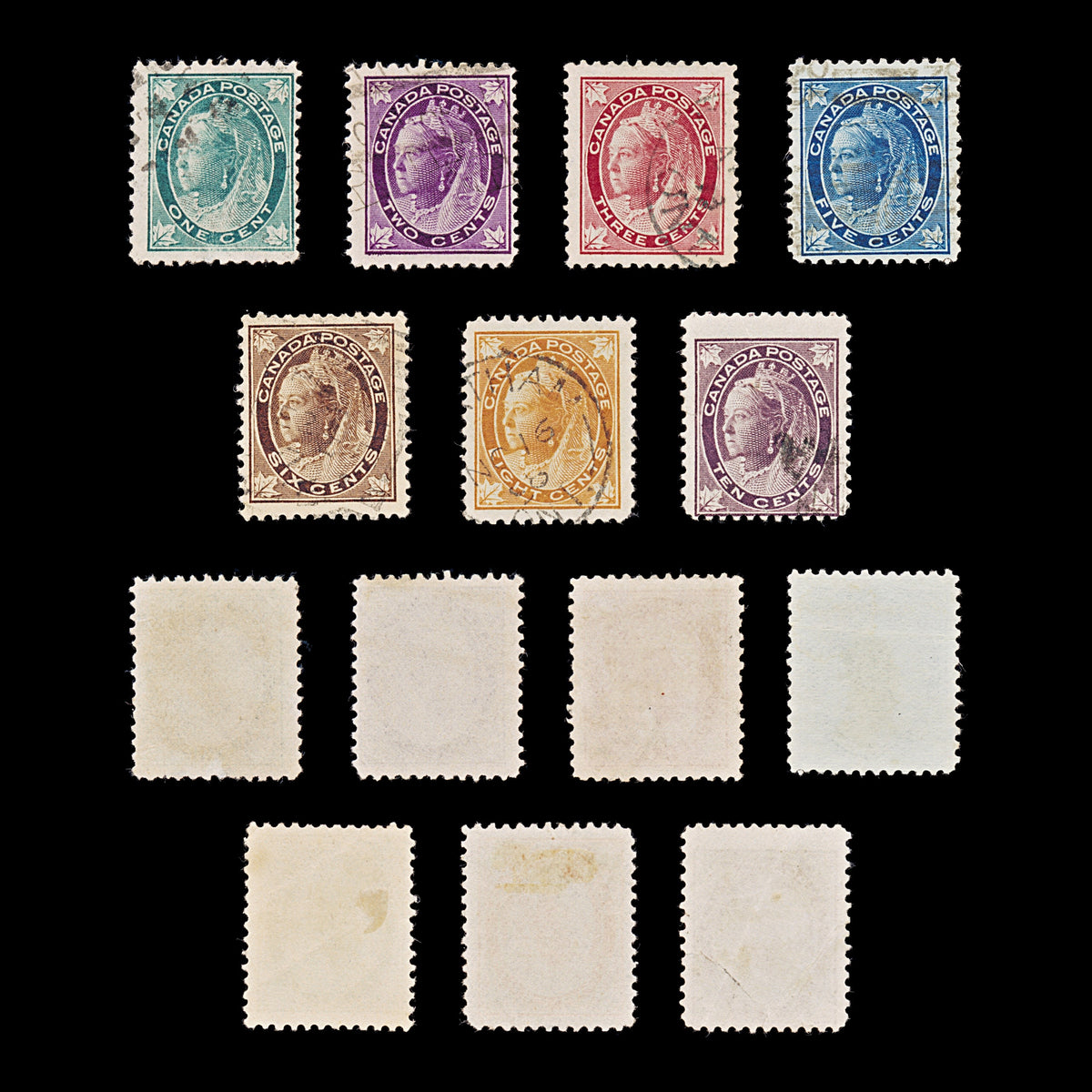 9564: Canada SG141-149 Set of 8 1897 Used C£100
