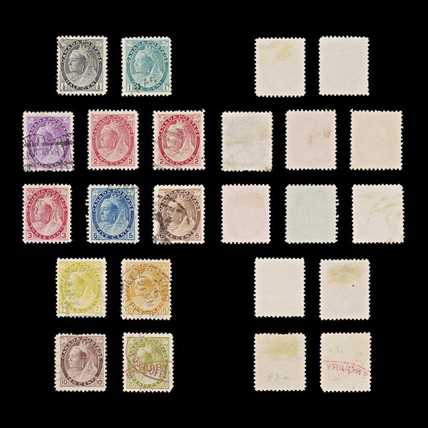 9565: Canada SG150-165 Set of 8 1898 Sc#74-84 Mi62A-72A Used C£190