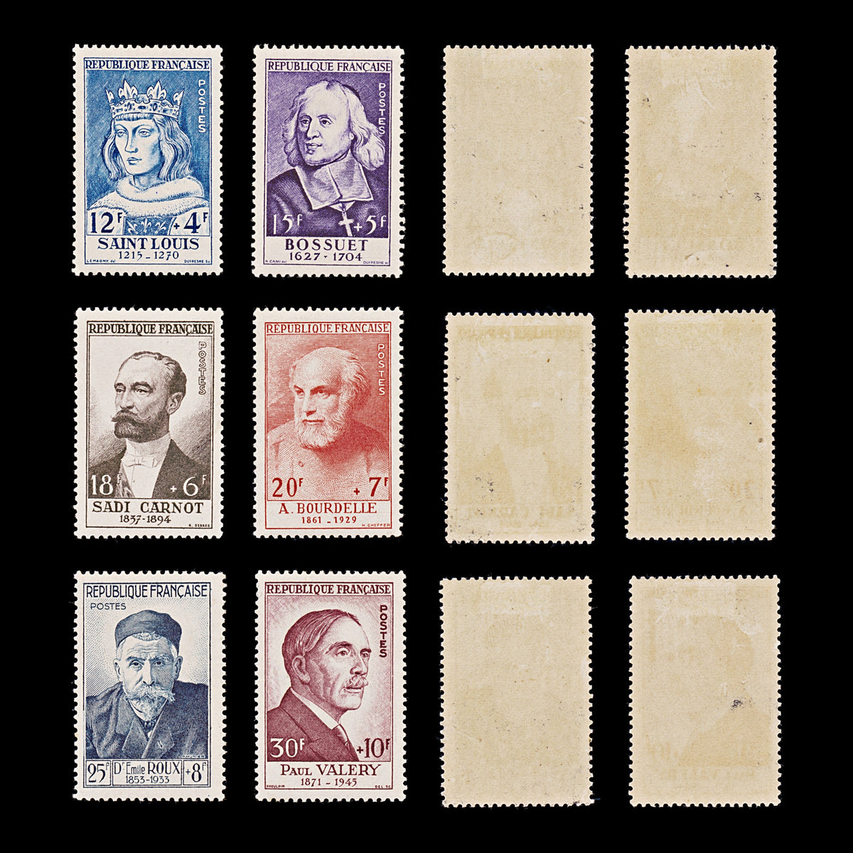 9569: France SG1215-1220 Set of 6 1954 Sc#B285-B290 Mi1015-1020 Mint MLH C£230