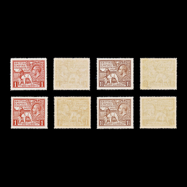 9571: GB SG430-433 2 Set of 2 1924 Sc#185-204 Mi166A-169 Mint MNH C£80