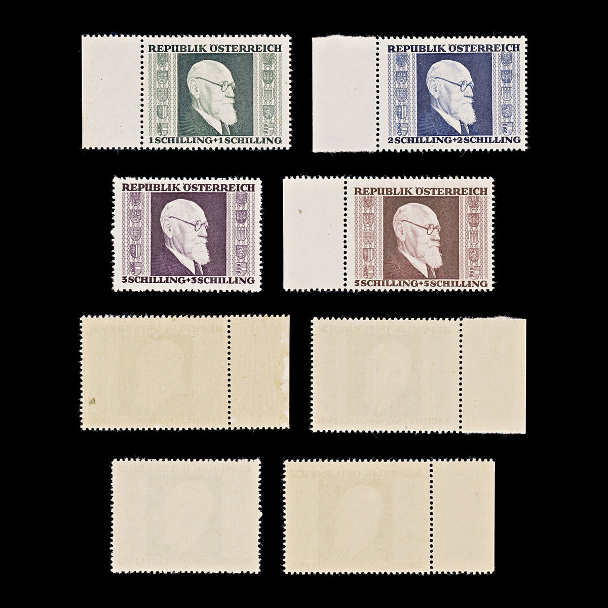 9572: Austria SG972-975 Set of 4 1946 Sc#B167-B170 Mi772A-775A Mint MNH C£23