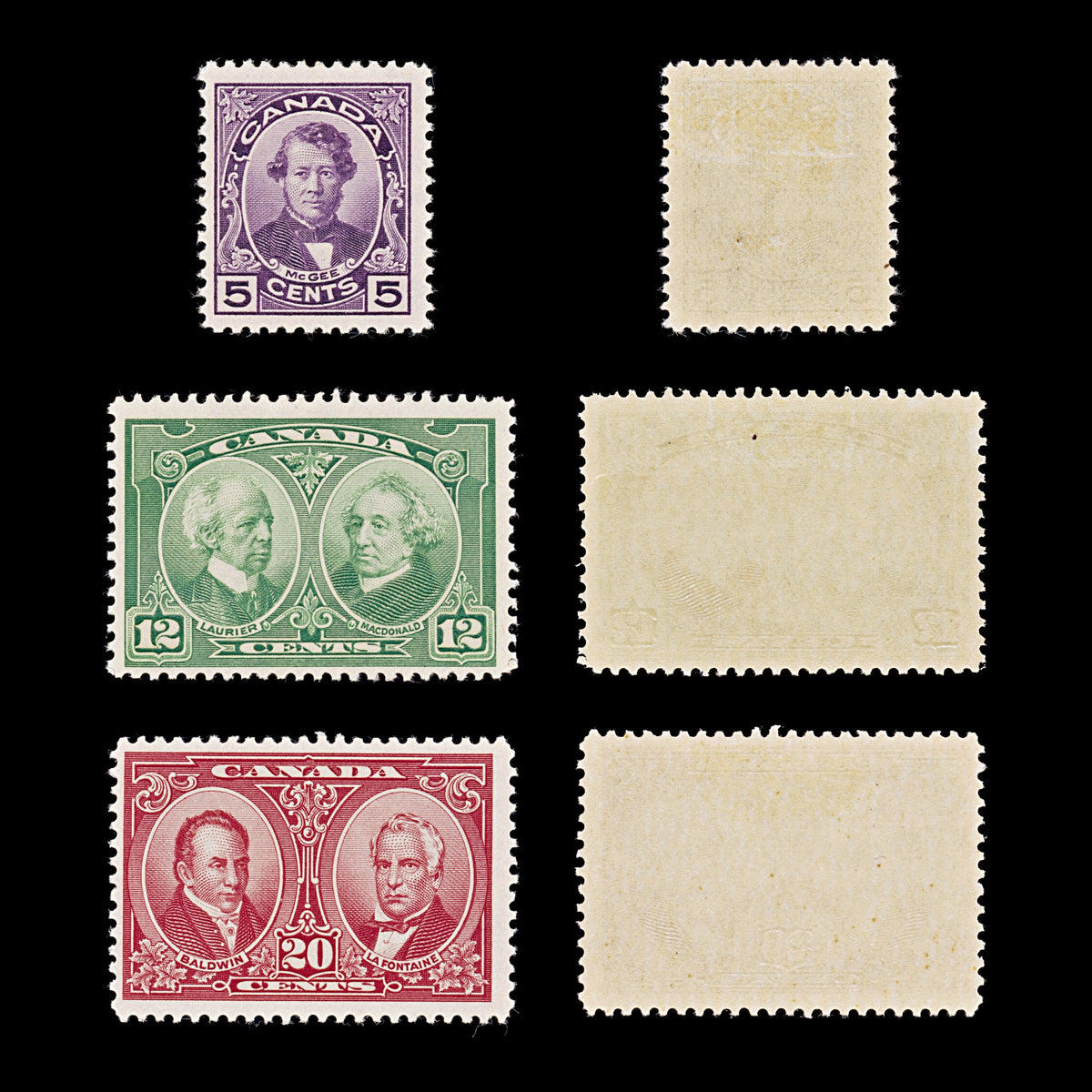 9576: Canada SG271-273 Set of 3 1927 Sc#146-148 Mi124-126 Mint MLH C£35
