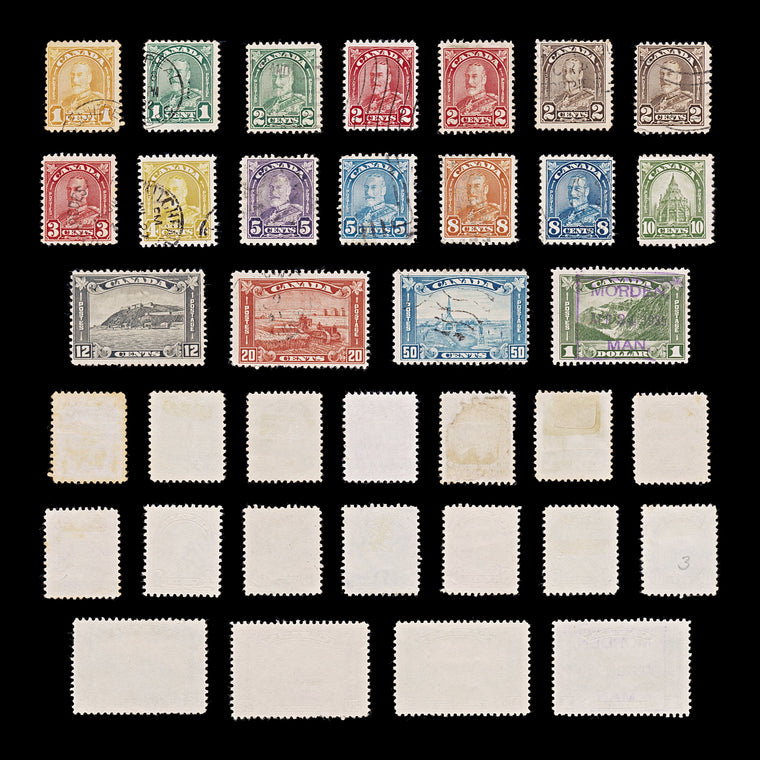 9579: Canada SG288-303 Set of 18 + Shades 1930 Sc#162-177 Mi139A-155 Used C£100, image 1