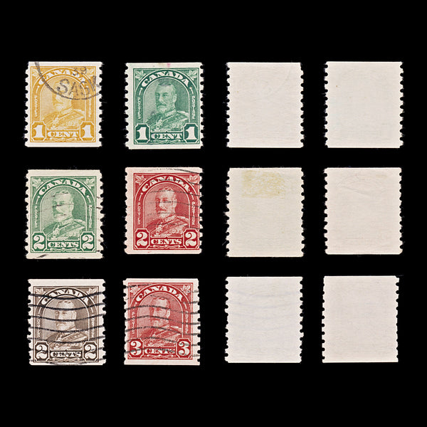 9580: Canada SG304-309 Set of 6 1930 Sc#178-183 Mi139D-144D Used C£55