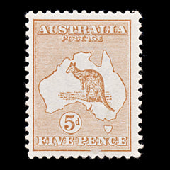 9585: Australia SG8 5d Chestnut 1913 Sc#7 Mi10IIX Mint MNH C£90, view 2