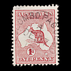 9589: Australia SG2 1d Carmine Paqbot Colombo 1913 Sc#2 Mi5IX Used C£50, view 2