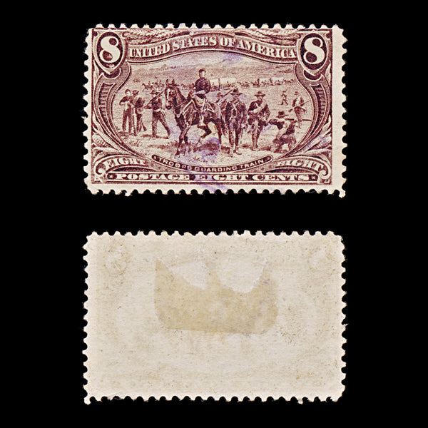 9591: USA SG295 2x 8c Dark violet brown 1898 Sc#289 Mi121 Used C£45