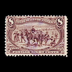 9591: USA SG295 2x 8c Dark violet brown 1898 Sc#289 Mi121 Used C£45, view 2