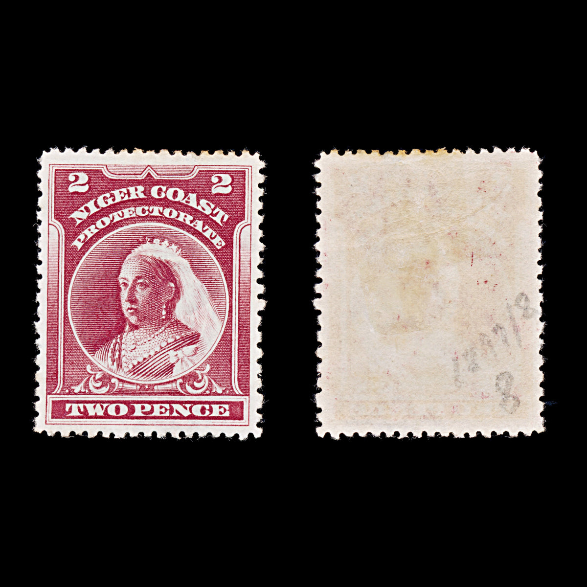 9592: Niger Coast Protectorate SG53b 2d Vermilion 1894 Mint MH C£45