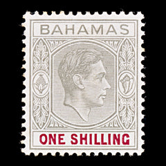 9596: Bahamas SG155d 1s Brownish grey &  Crimson 1948 Sc#111e Mint MH C£20, view 2