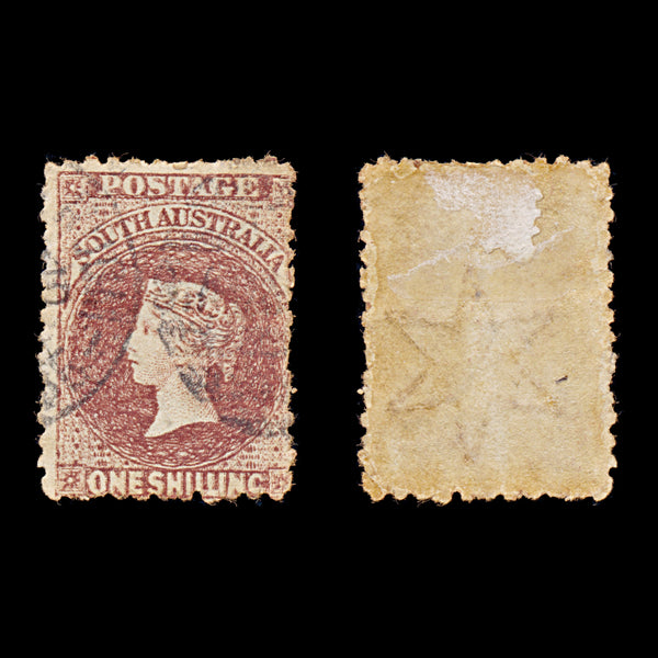 9599: South Australia SG108 1s Chestnut 1871 Sc#52d Used C£80
