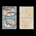 9600: South Africa SG48bw 2x 1s Brown &  Deep blue 1932 Used C£26