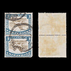 9600: South Africa SG48bw 2x 1s Brown &  Deep blue 1932 Used C£26, view 1