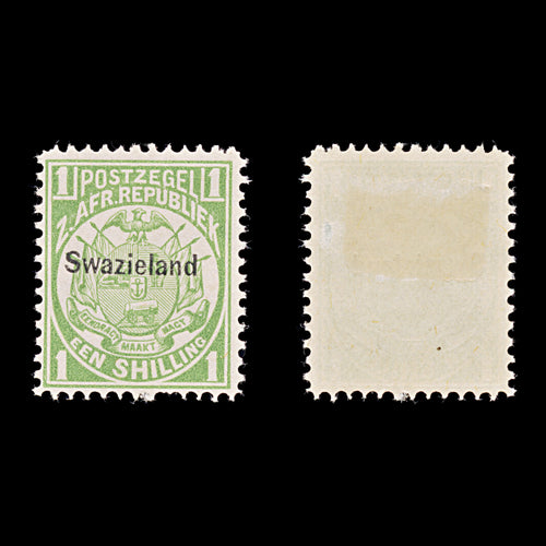 9601: Swaziland SG3 1s Green 1889 Sc#5 Mi5A Mint MH C£22