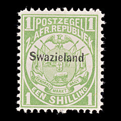 9601: Swaziland SG3 1s Green 1889 Sc#5 Mi5A Mint MH C£22, view 2