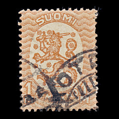9608: Finland SG206 1mk Red orange 1925 Sc#102 Mi87Aa Used C£18, view 2