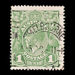 9610: Australia SG83 1d Sage green 1924 Sc#64 Mi67 Used C£11, view 2