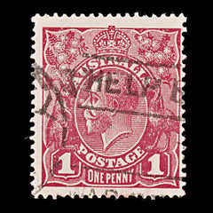 9613: Australia SG50 1d Carmine 1919 Mi55Xb Used C£18, view 2