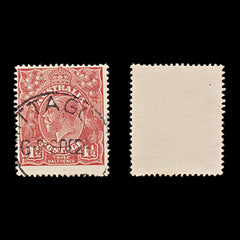 9616: Australia SG84 1½d Scarlet 1924 Sc#65 Mi68 Used C£12, view 1
