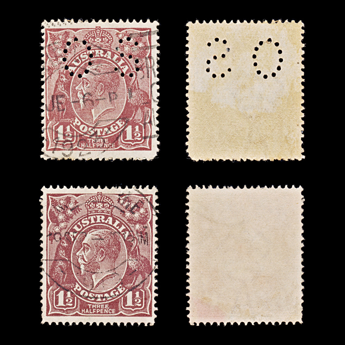 9618: Australia SGO69B "O S" & Deep Red Brown 1922 Used C£130