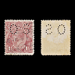 9618: Australia SGO69B "O S" & Deep Red Brown 1922 Used C£130, view 2