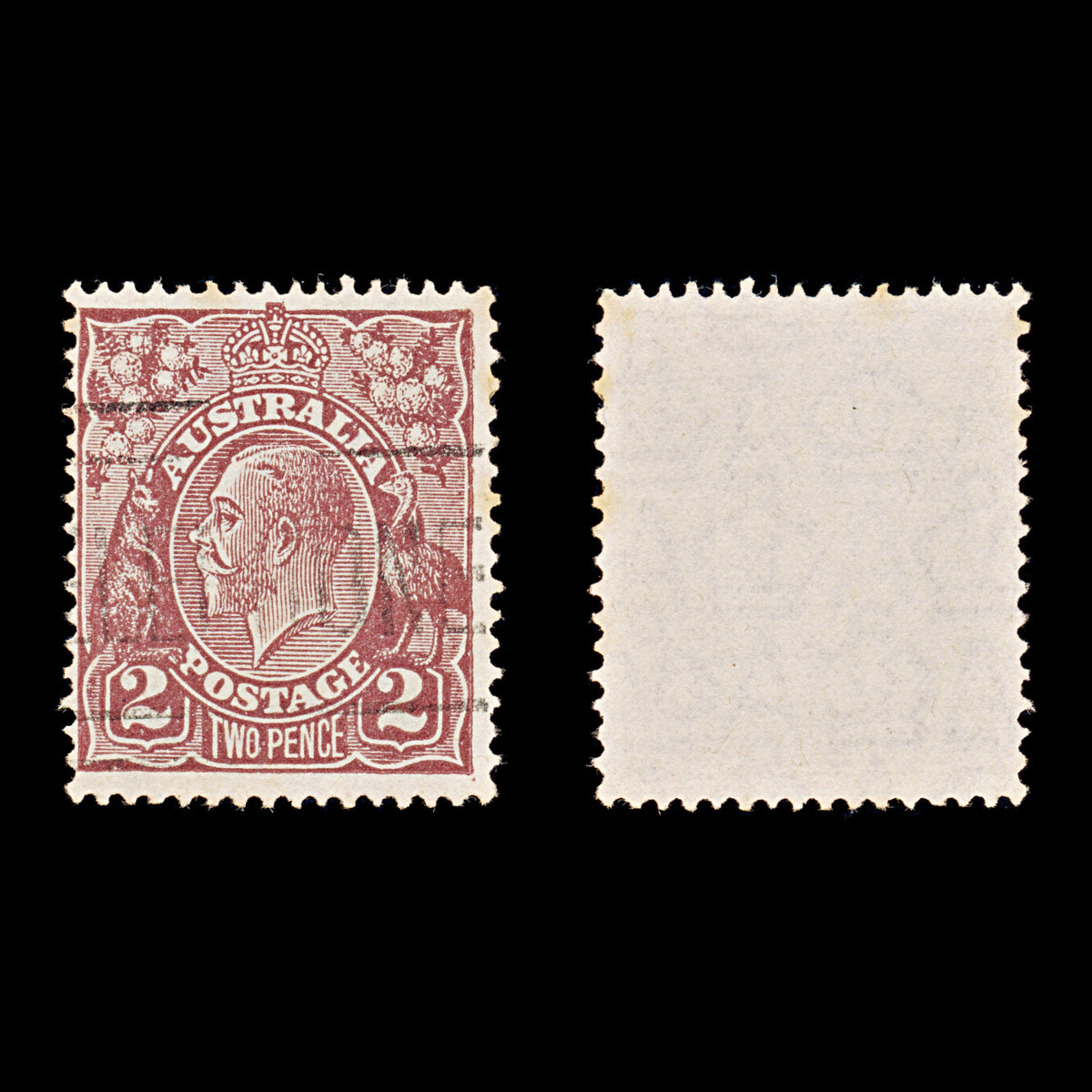 9619: Australia SG98 2d Red Brown 1928 Sc#70 Mi73XC Used C£10