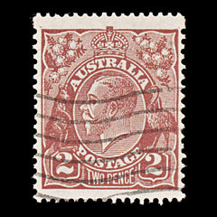 9620: Australia SG98 2d Red Brown 1928 Sc#70 Mi73XC Used C£10, view 2