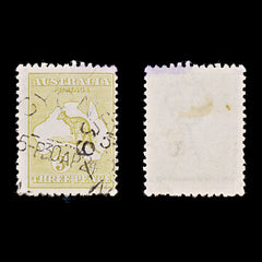 9621: Australia SG5e 3d Olive 1913 Sc#5a Mi8IIX Used C£100, view 1