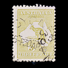 9621: Australia SG5e 3d Olive 1913 Sc#5a Mi8IIX Used C£100, view 2