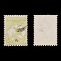 9623: Australia SG5 3d Yellow olive 1913 Sc#5 Mi8IX Used C£11