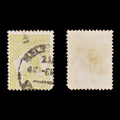 9624: Australia SG5 3d Yellow olive 1913 Sc#5 Mi8IX Used C£11, view 1