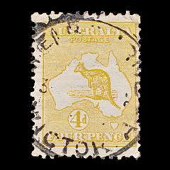 9627: Australia SG6a 4d Orange yellow 1913 Mi9IIXb Used C£85, view 2