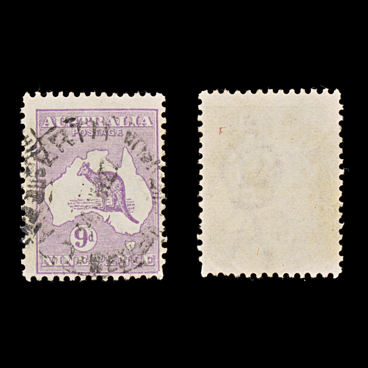 9630: Australia SG39b 9d Violet 1919 Sc#50 Mi46XIII Used C£20