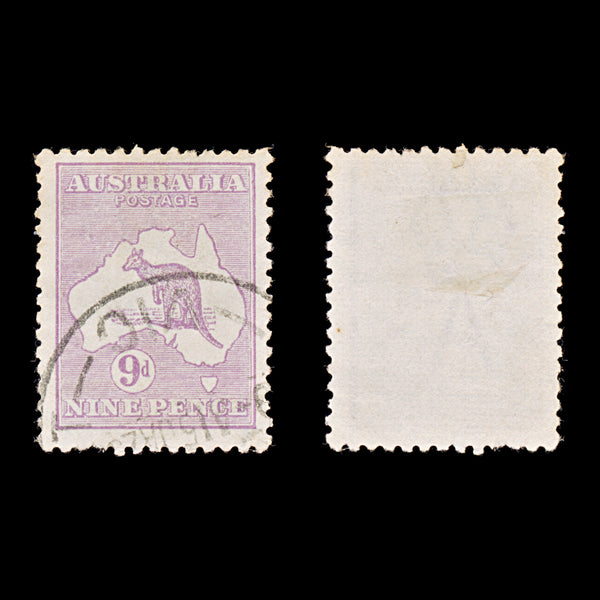 9631: Australia SG39 9d Violet 1916 Sc#50a Mi46XII Used C£11